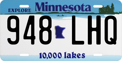 MN license plate 948LHQ