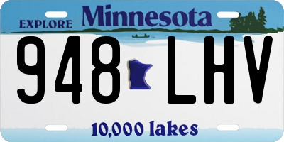 MN license plate 948LHV