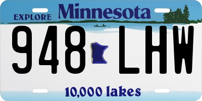 MN license plate 948LHW