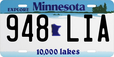 MN license plate 948LIA