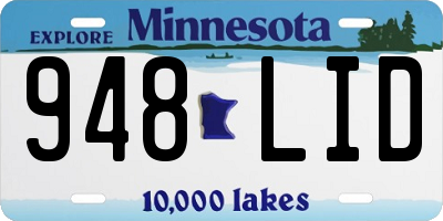 MN license plate 948LID