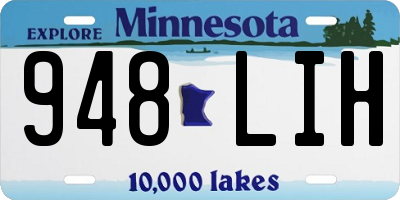 MN license plate 948LIH