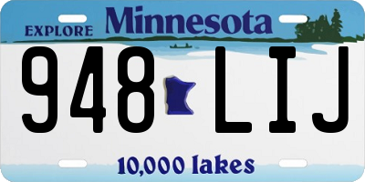 MN license plate 948LIJ