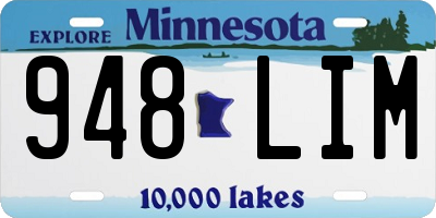 MN license plate 948LIM