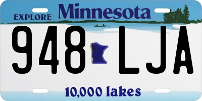 MN license plate 948LJA