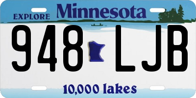 MN license plate 948LJB