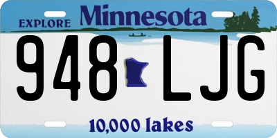 MN license plate 948LJG