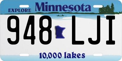 MN license plate 948LJI