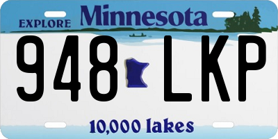 MN license plate 948LKP