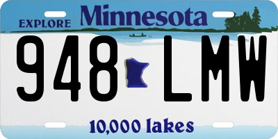 MN license plate 948LMW