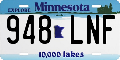 MN license plate 948LNF