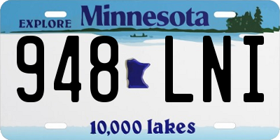 MN license plate 948LNI