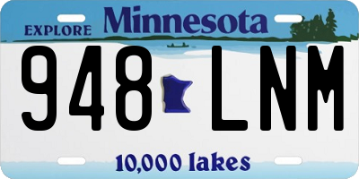 MN license plate 948LNM