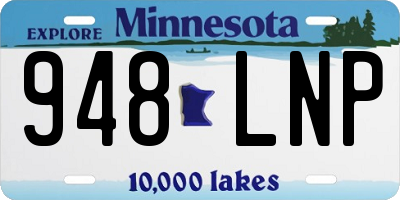 MN license plate 948LNP