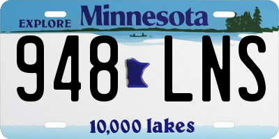 MN license plate 948LNS