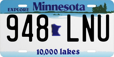 MN license plate 948LNU