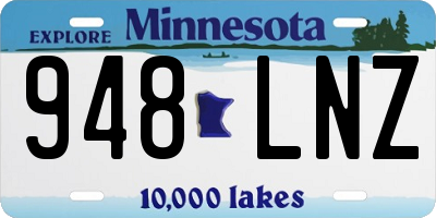 MN license plate 948LNZ