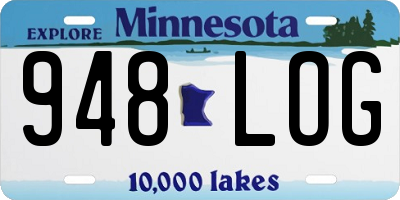 MN license plate 948LOG