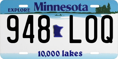 MN license plate 948LOQ
