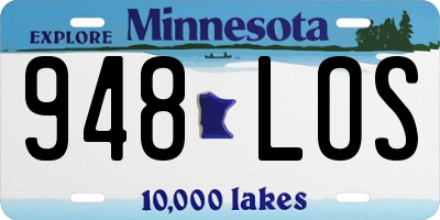 MN license plate 948LOS