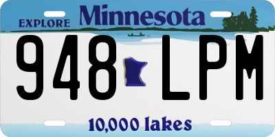 MN license plate 948LPM