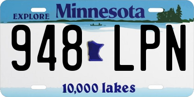 MN license plate 948LPN
