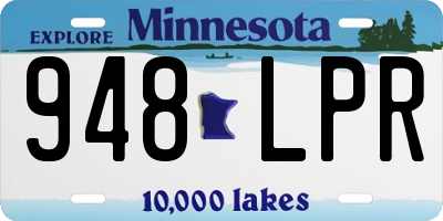 MN license plate 948LPR