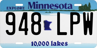 MN license plate 948LPW