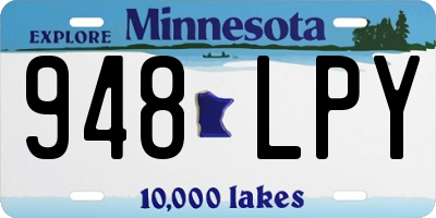 MN license plate 948LPY
