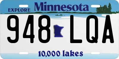 MN license plate 948LQA