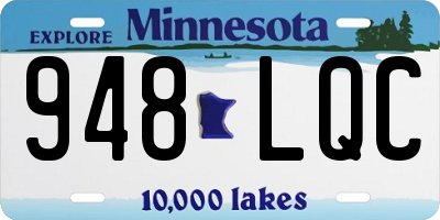 MN license plate 948LQC