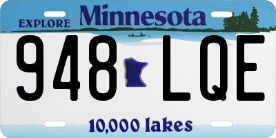MN license plate 948LQE