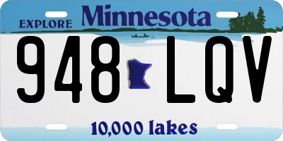 MN license plate 948LQV