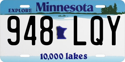 MN license plate 948LQY