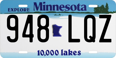 MN license plate 948LQZ