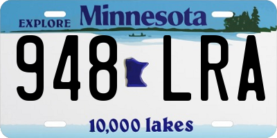 MN license plate 948LRA