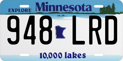 MN license plate 948LRD