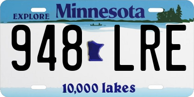 MN license plate 948LRE