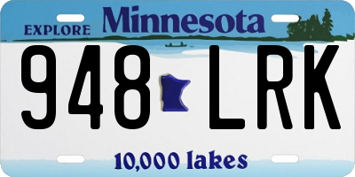 MN license plate 948LRK