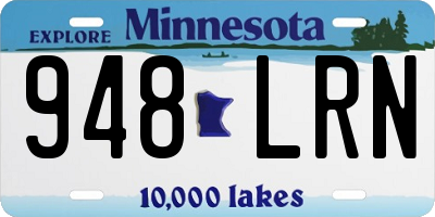 MN license plate 948LRN