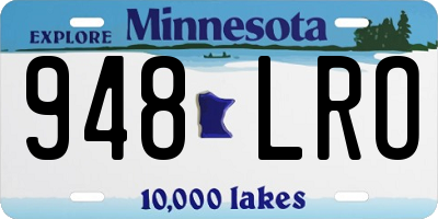 MN license plate 948LRO