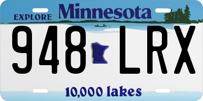 MN license plate 948LRX