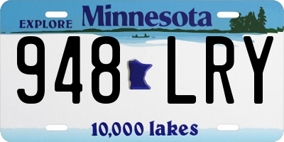 MN license plate 948LRY