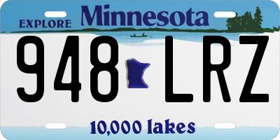 MN license plate 948LRZ