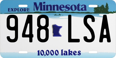 MN license plate 948LSA