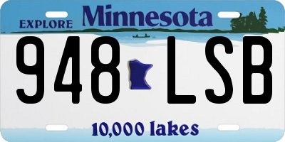 MN license plate 948LSB