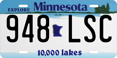 MN license plate 948LSC