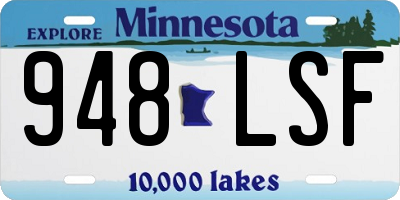 MN license plate 948LSF