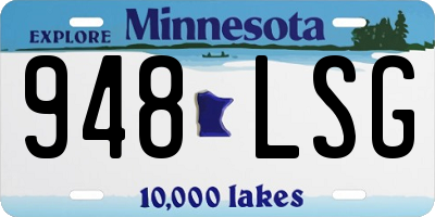 MN license plate 948LSG