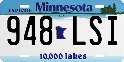 MN license plate 948LSI